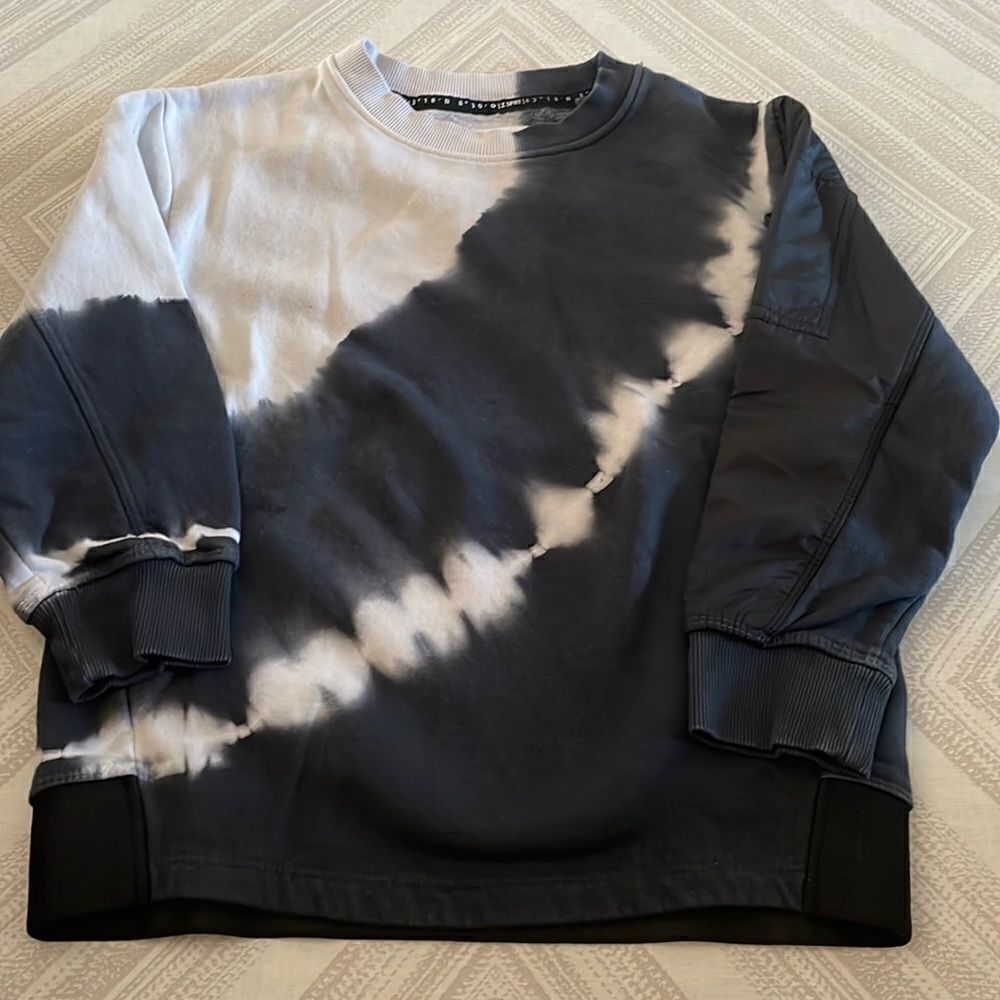 Zara Girls Black & White Tie Dye Sweatshirt